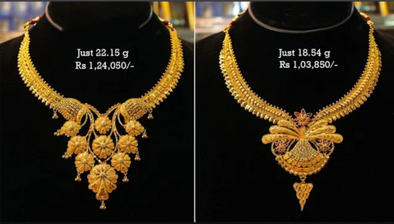 Gold Necklace Designs For Indian Women