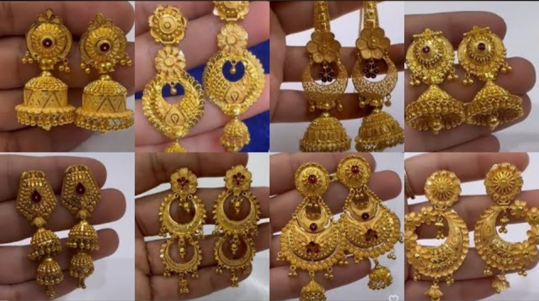 Latest Traditional Gold Earrings Designs 