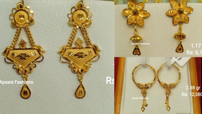 Simple gold earrings designs