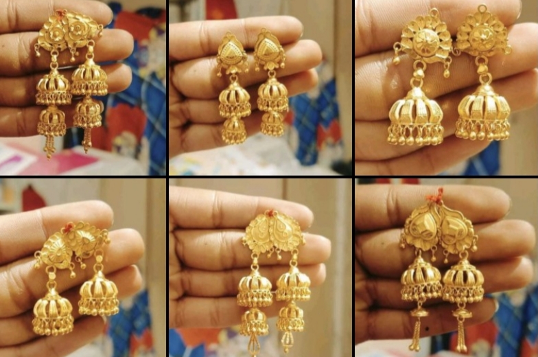 5.6 Gram Gold Earrings Designs With Collection 