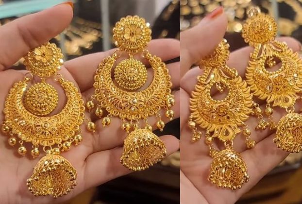 Latest Bridal Gold Jhumka Designs with Price
