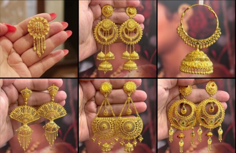 Very Beautiful Gold Earrings Jhumka Designs